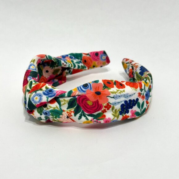 Rifle Paper Co Official Garden Party Knotted Headband Floral Rose Canvas Fabric - Picture 3 of 7